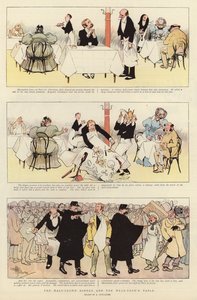 ハーフクラウンディナーとひざまずいたテーブル 作： Albert Guillaume